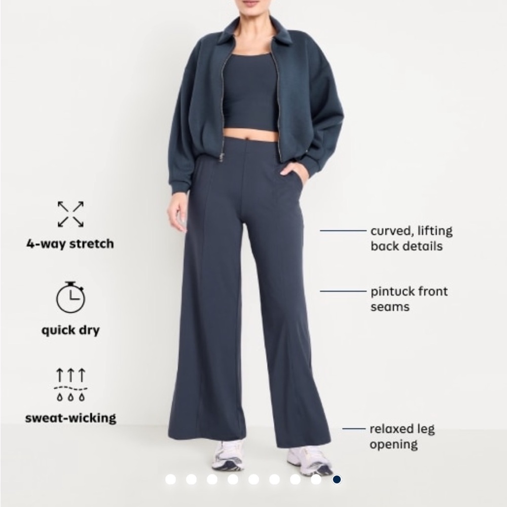 Old Navy Women's Dark Blue Wide Leg Pants